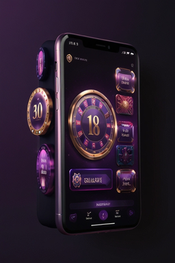 Smartphone com app de casino